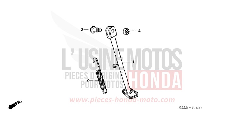 BEQUILLE de XR50R FIGHTING RED (R134) de 2002