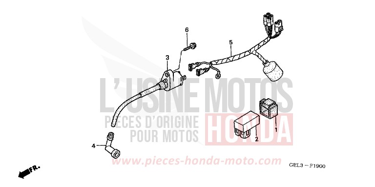 FAISCEAU DES FILS de XR50R FIGHTING RED (R134) de 2002
