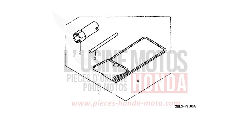 OUTILS de XR50R FIGHTING RED (R134) de 2002