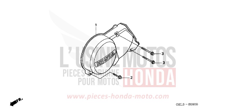 PANNEAU CARTER-MOTEUR G. de XR50R FIGHTING RED (R134) de 2003