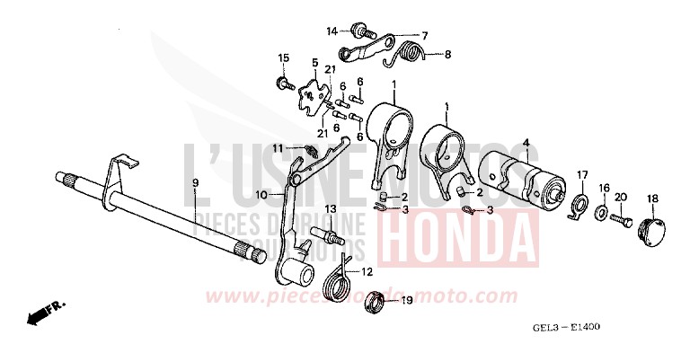 BARILLET DE SELECTION de XR50R FIGHTING RED (R134) de 2003
