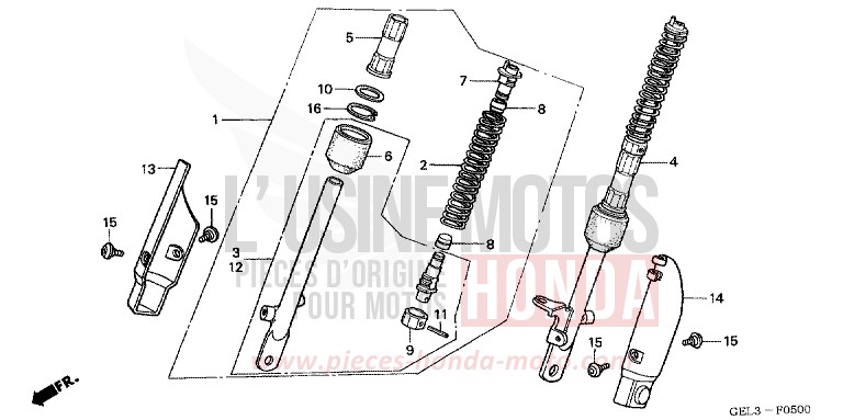 COUSSIN AVANT de XR50R FIGHTING RED (R134) de 2003