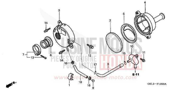 FILTRE A AIR de XR50R FIGHTING RED (R134) de 2003