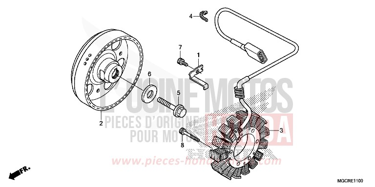 GENERATRICE de CB1100 DEGITAL SILVER METALLIC (NHA30) de 2018