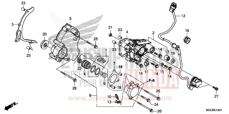 PANNEAU ARRIERE GAUCHE de CB1100 DEGITAL SILVER METALLIC (NHA30) 2018