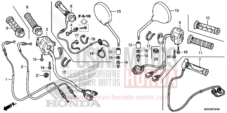 COMMUTATEUR/CABLE de CB1100 DEGITAL SILVER METALLIC (NHA30) 2018