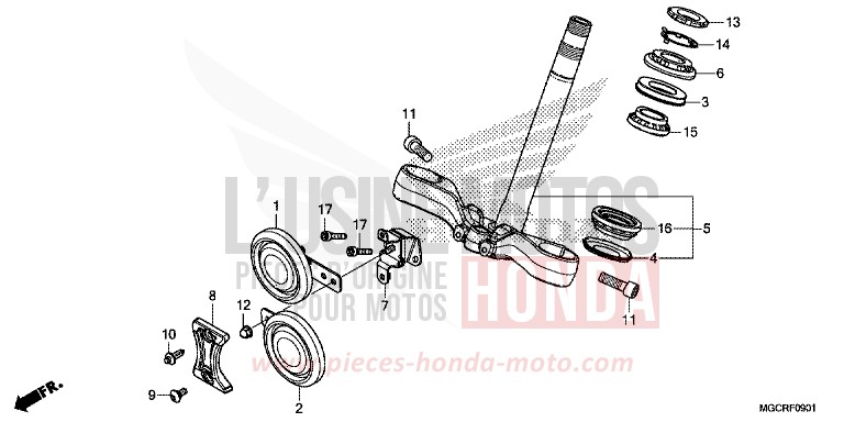 TIGE DE DIRECTION (CB1100CA/CAD/NA/NAD) de CB1100 DEGITAL SILVER METALLIC (NHA30) 2018