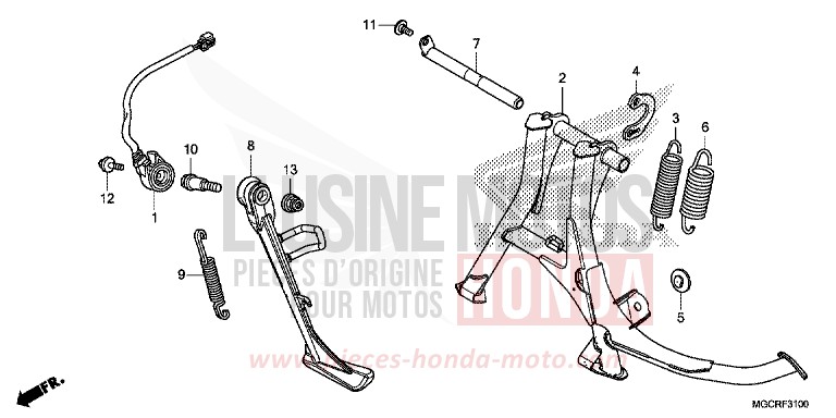 BEQUILLE de CB1100 DEGITAL SILVER METALLIC (NHA30) de 2018