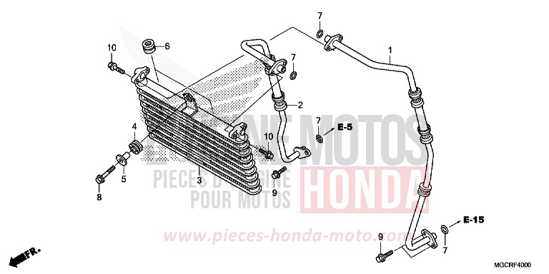 REFROIDISSEUR D'HUILE de CB1100 DEGITAL SILVER METALLIC (NHA30) de 2018