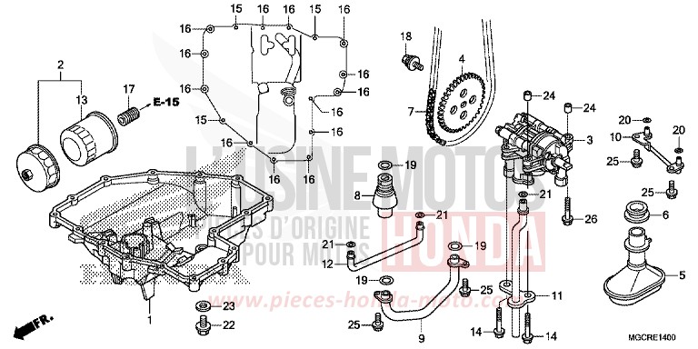 CARTER D'HUILE/POMPE A HUILE de CB1100 GRAPHITE BLACK (NHB01) 2018
