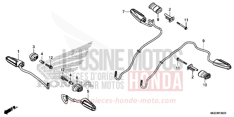 CLIGNOTANT (CB1100NA/NAD) de CB1100 GRAPHITE BLACK (NHB01) 2018