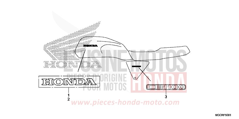 MARQUE (CB1100CA/CAD/NA/NAD) de CB1100 GRAPHITE BLACK (NHB01) 2018