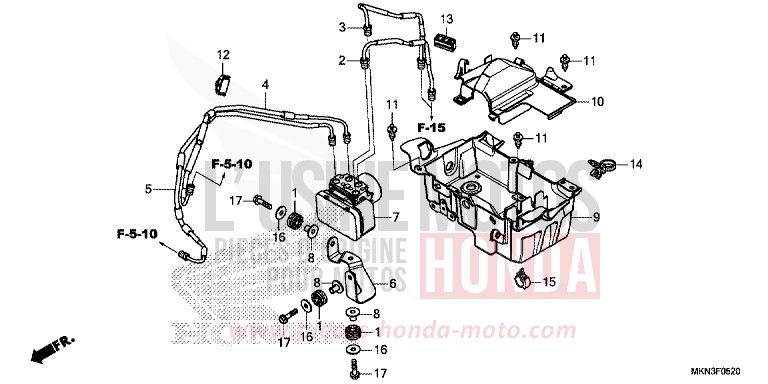 MODULATEUR ABS de CB650R CANDY CHROMOSPHERE RED (R381) 2019