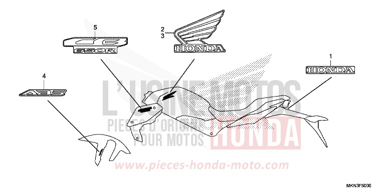 MARQUE de CB650R GRAPHITE BLACK (NHB01) de 2019