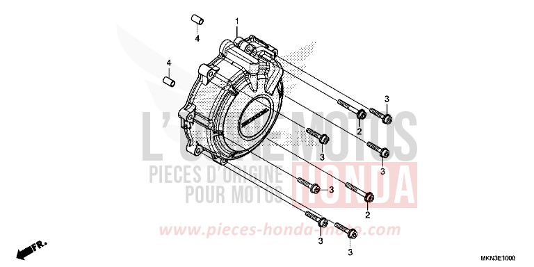 COUVERCLE DE GENERATRICE de CB650R MAT CRYPTON SILVER MATALLIC (NHA40) de 2019