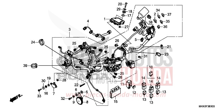 FAISCEAU DES FILS de CB650R MAT CRYPTON SILVER MATALLIC (NHA40) de 2019