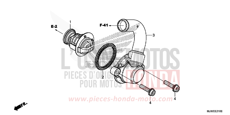THERMOSTAT de CBR500R GRAPHITE BLACK (NHB01) de 2018