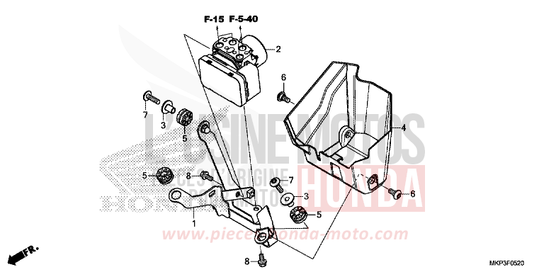 MODULATEUR ABS de CBR500R MAT AXIS GRAY METALLIC (NH303) de 2019