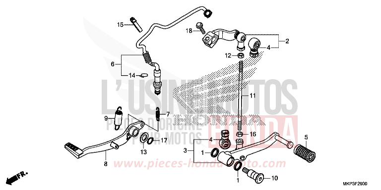 PEDALE de CBR500R GRAND PRIX RED (R380) 2021