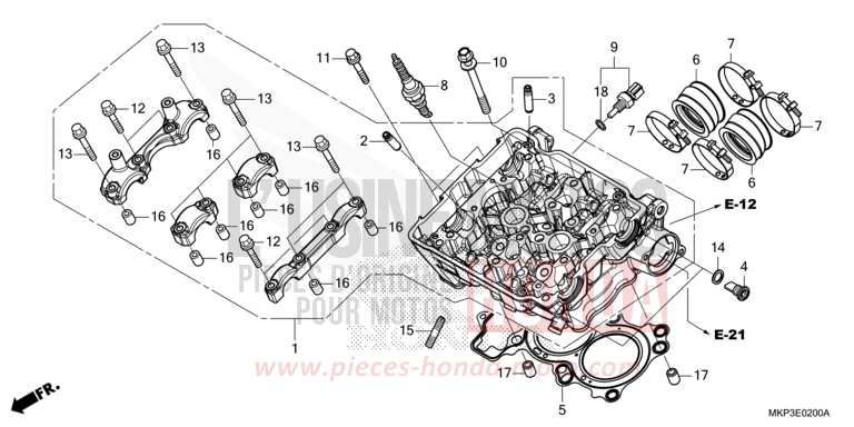 CULASSE de CBR500R MAT AXIS GRAY METALLIC (NH303) 2021