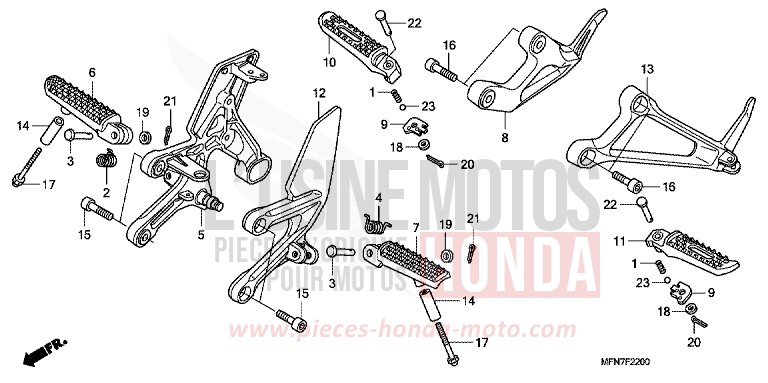 MARCHE de CB1000R MAT CYNOS GRAY METALLIC (NH312F) de 2012