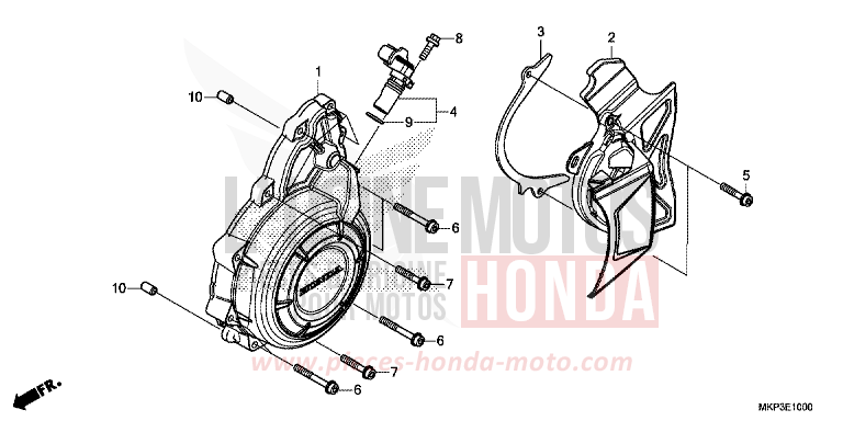 COUVERCLE DE GENERATEUR C.A. de CBR500R MAT AXIS GRAY METALLIC (NH303) 2021