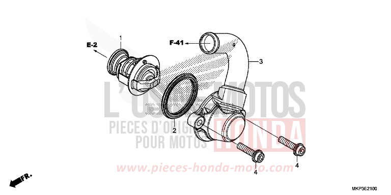 THERMOSTAT de CBR500R MAT AXIS GRAY METALLIC (NH303) 2021