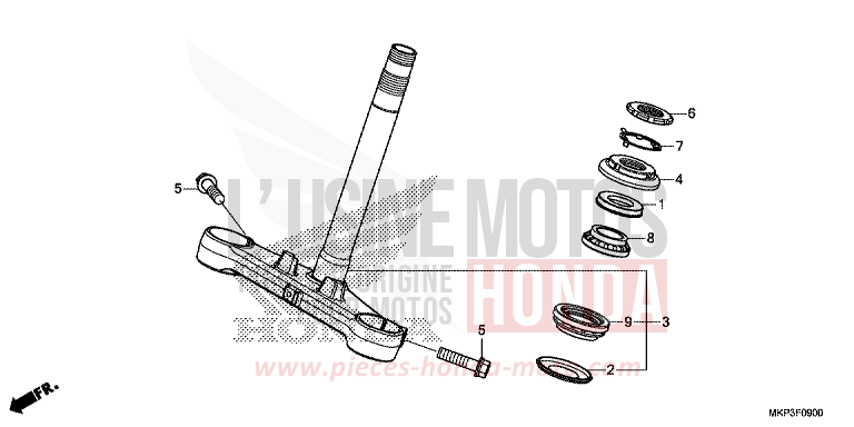 TIGE DE DIRECTION de CBR500R MAT AXIS GRAY METALLIC (NH303) 2021