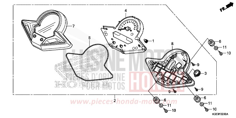 MESSGERAET de CBR300RA CANDY ENERGY ORANGE (YR249) de 2016