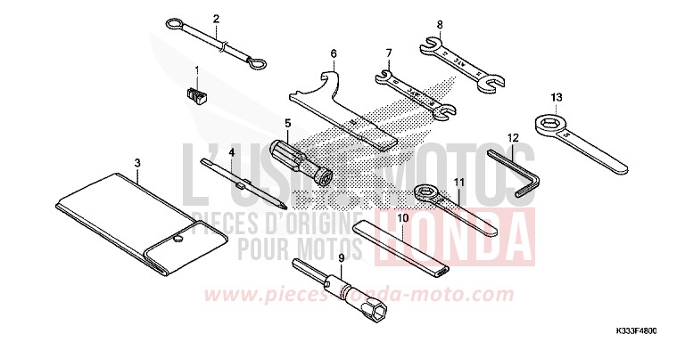 WERKZEUGE de CBR300R LEMON ICE YELLOW (Y196) de 2015