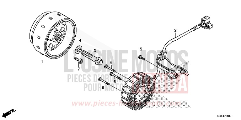 GENERATOR de CBR300R NITRIC ORANGE (YR271) de 2016