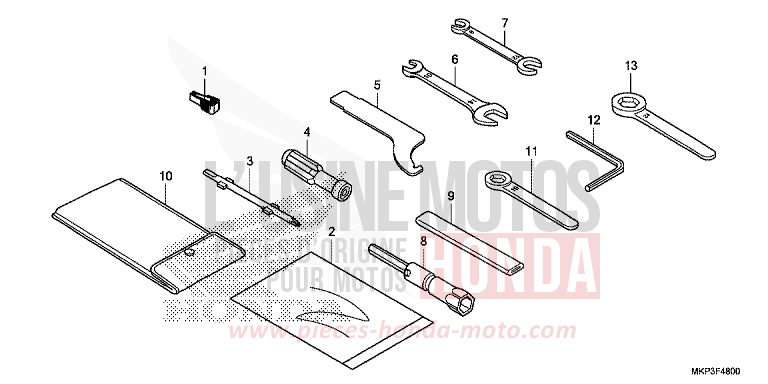 OUTILS de CBR500R PEARL METALLOID WHITE (NHA96) 2021