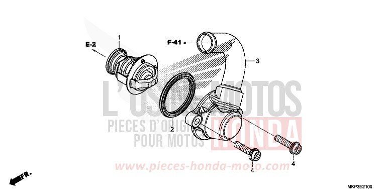 THERMOSTAT de CBR500R GRAND PRIX RED (R380) 2022