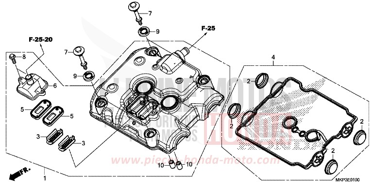 COUVERCLE DE CULASSE de CBR500R MAT GUNPOWDER BLACK METALLIC (NH436) 2022