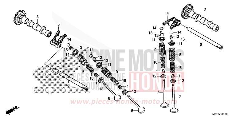 ARBRE A CAMES/SOUPAPE de CBR500R MAT GUNPOWDER BLACK METALLIC (NH436) 2022