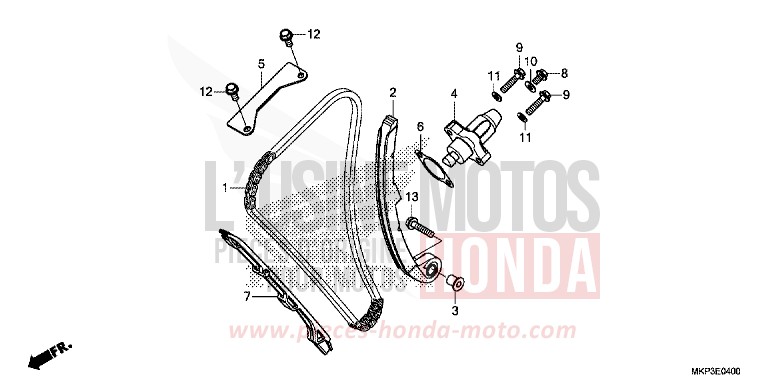 CHAINE A CAMES/TENDEUR de CBR500R MAT GUNPOWDER BLACK METALLIC (NH436) 2022