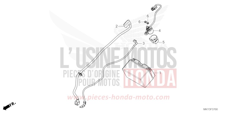 BATTERIE de CBR650R GRAND PRIX RED (R380) de 2022