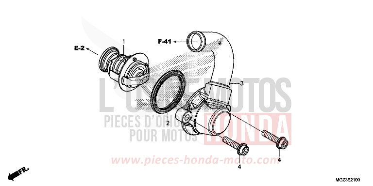 THERMOSTAT de CBR500R SEAL SILVER METALLIC (NHA14) 2013