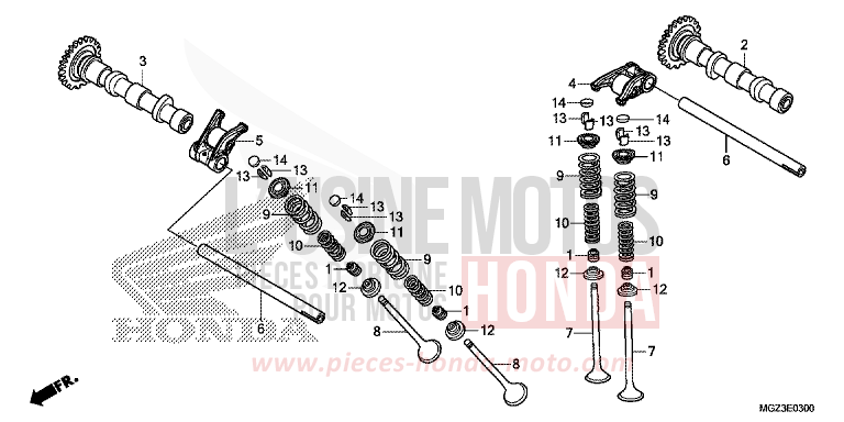 ARBRE A CAMES/SOUPAPE de CBR500R GRAPHITE BLACK (NHB01) 2013