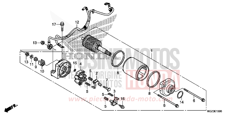 DEMARREUR de CBR500R SEAL SILVER METALLIC (NHA14) 2013