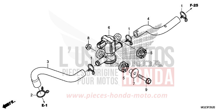 ELECTROVANNE INJECTION D'AIR de CBR500R SEAL SILVER METALLIC (NHA14) 2013