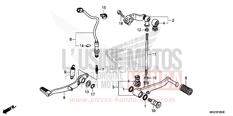PEDALE de CBR500R SEAL SILVER METALLIC (NHA14) 2013