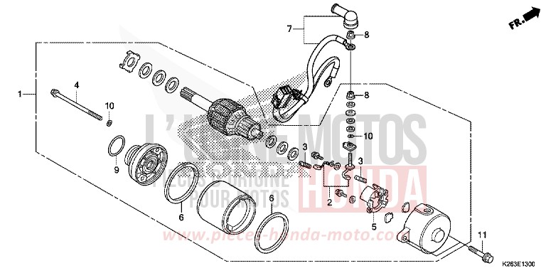 ANLASSER de MSX125 PEARL VALENTINE RED (R353) 2013