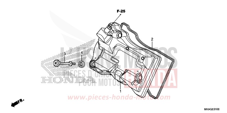 COUVERCLE DE CULASSE de NC750S CANDY CHROMOSPHERE RED (R381) de 2018
