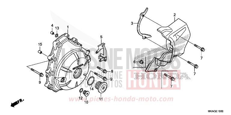 COUVERCLE DE GENERATEUR C.A. de NC750S CANDY CHROMOSPHERE RED (R381) de 2018