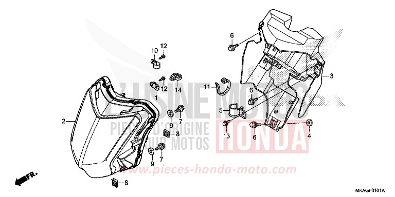 PROJECTEUR (LED) de NC750S CANDY CHROMOSPHERE RED (R381) de 2018