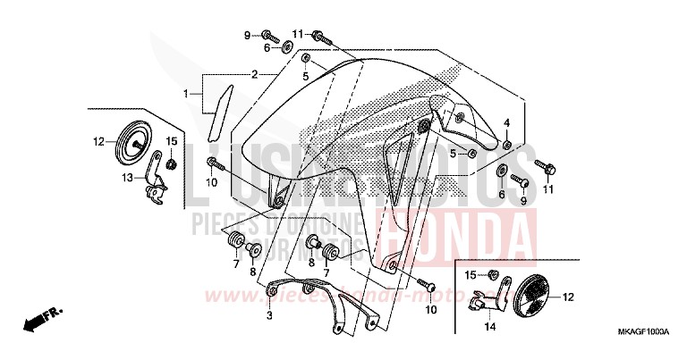 AILE AVANT de NC750S CANDY CHROMOSPHERE RED (R381) de 2018