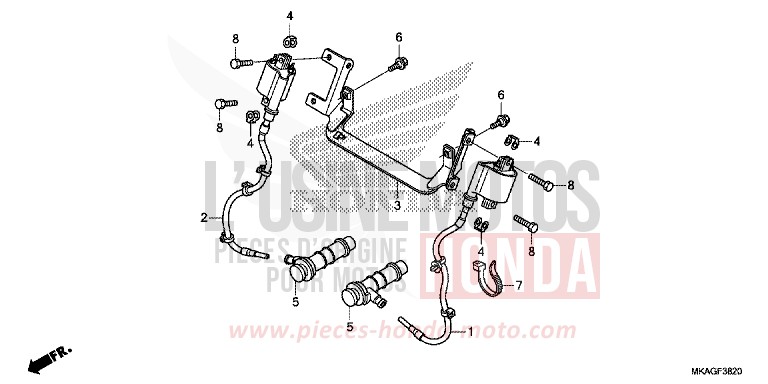 BOBINE D'ALLUMAGE de NC750S CANDY CHROMOSPHERE RED (R381) de 2018