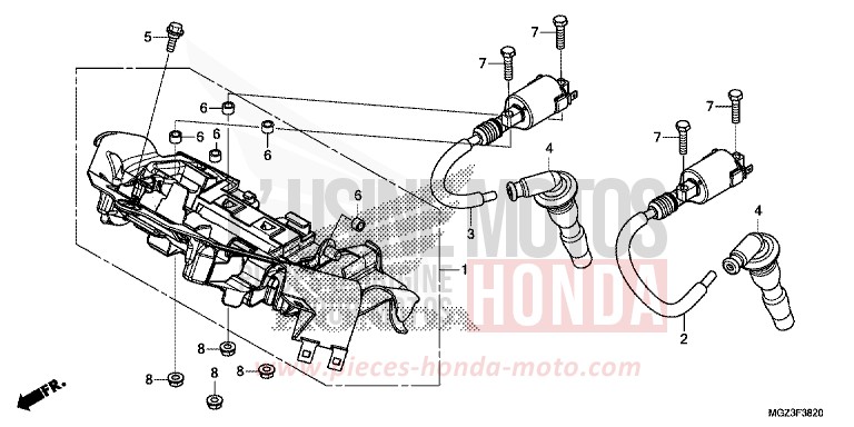 BOBINE D'ALLUMAGE de CBR500R ROSS WHITE (NH196) 2014