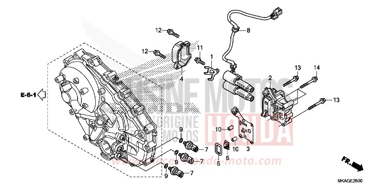 SOLENOIDE LINEAIRE de NC750S GRAPHITE BLACK (NHB01K) 2016